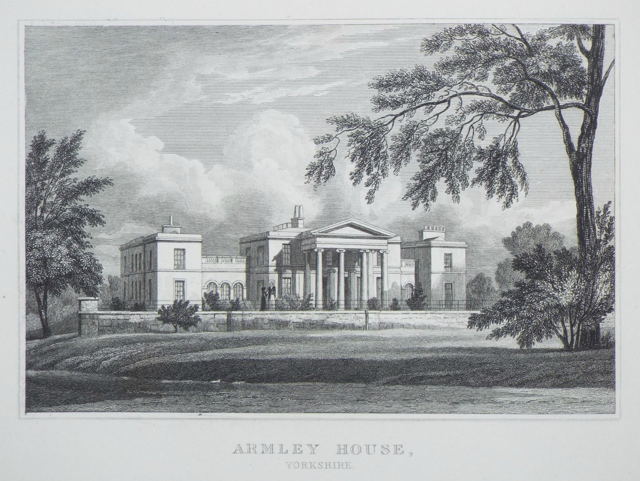 Print - Armley House, Yorkshire.  - Radclyffe