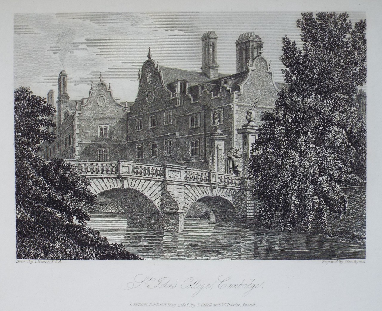 Print - St. John's College, Cambridge. - Byrne