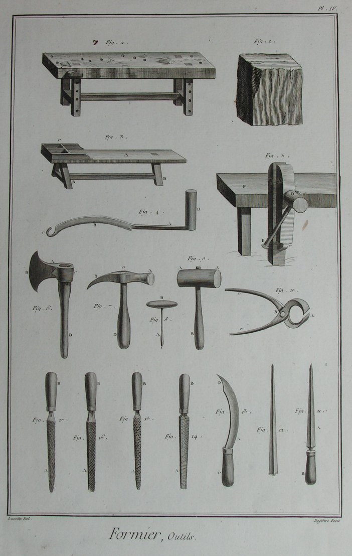 Print - Formier, Outils. Pl. IV - 