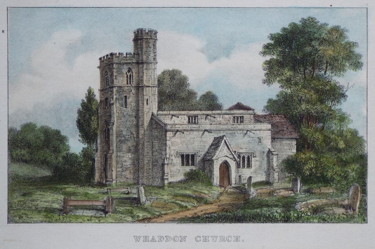 Lithograph - Whaddon Church.