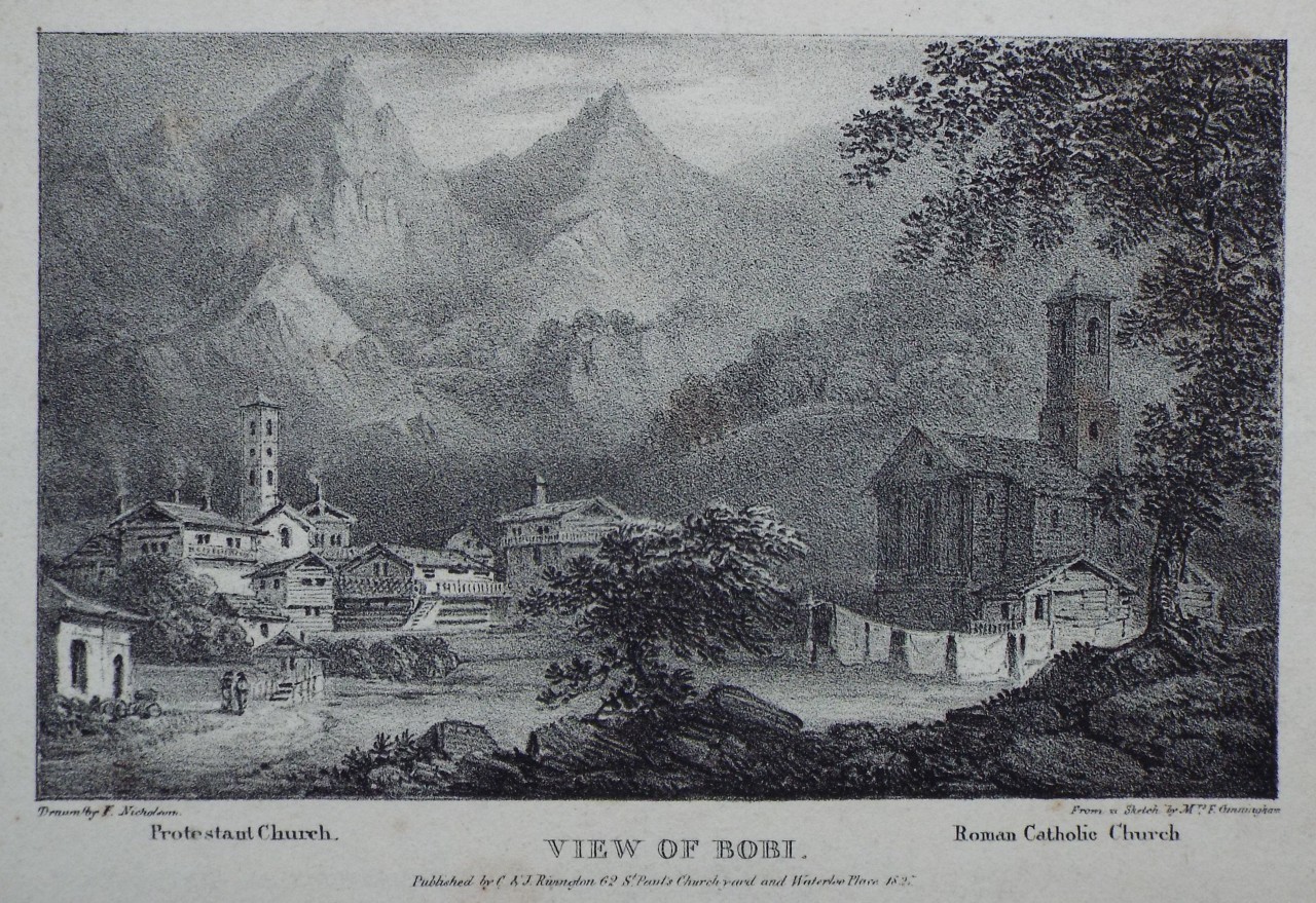 Lithograph - View of Bobi - Nicholson