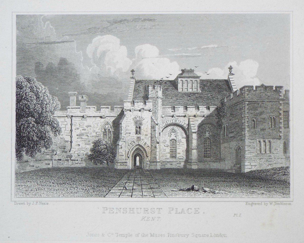 Print - Penshurst Place, Kent. Pl.2. - Tombleson