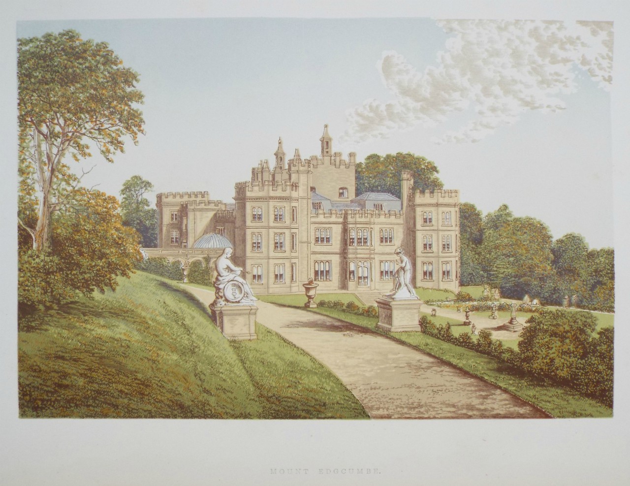 Chromo-lithograph - Mount Edgcumbe.