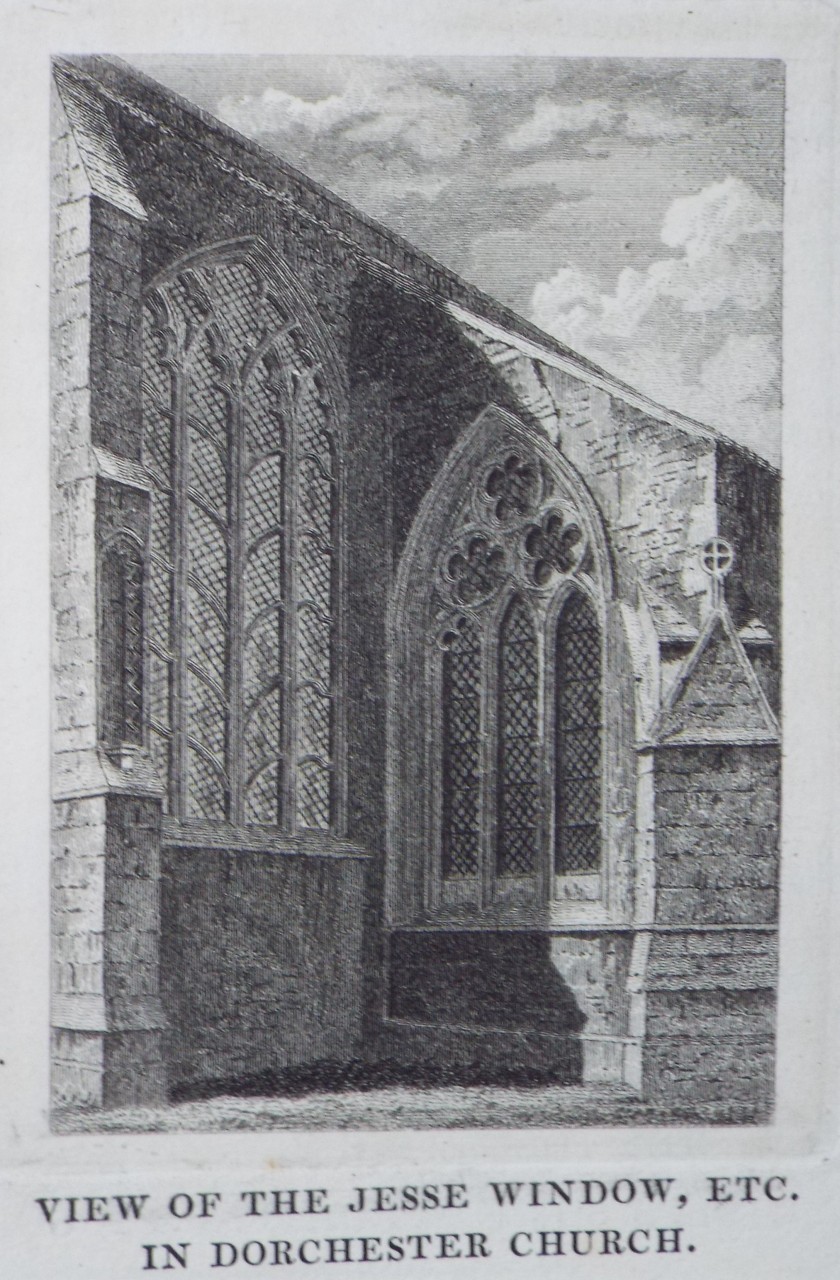 Print - West View of the Jesse Window, etc. in Dorchester Church.