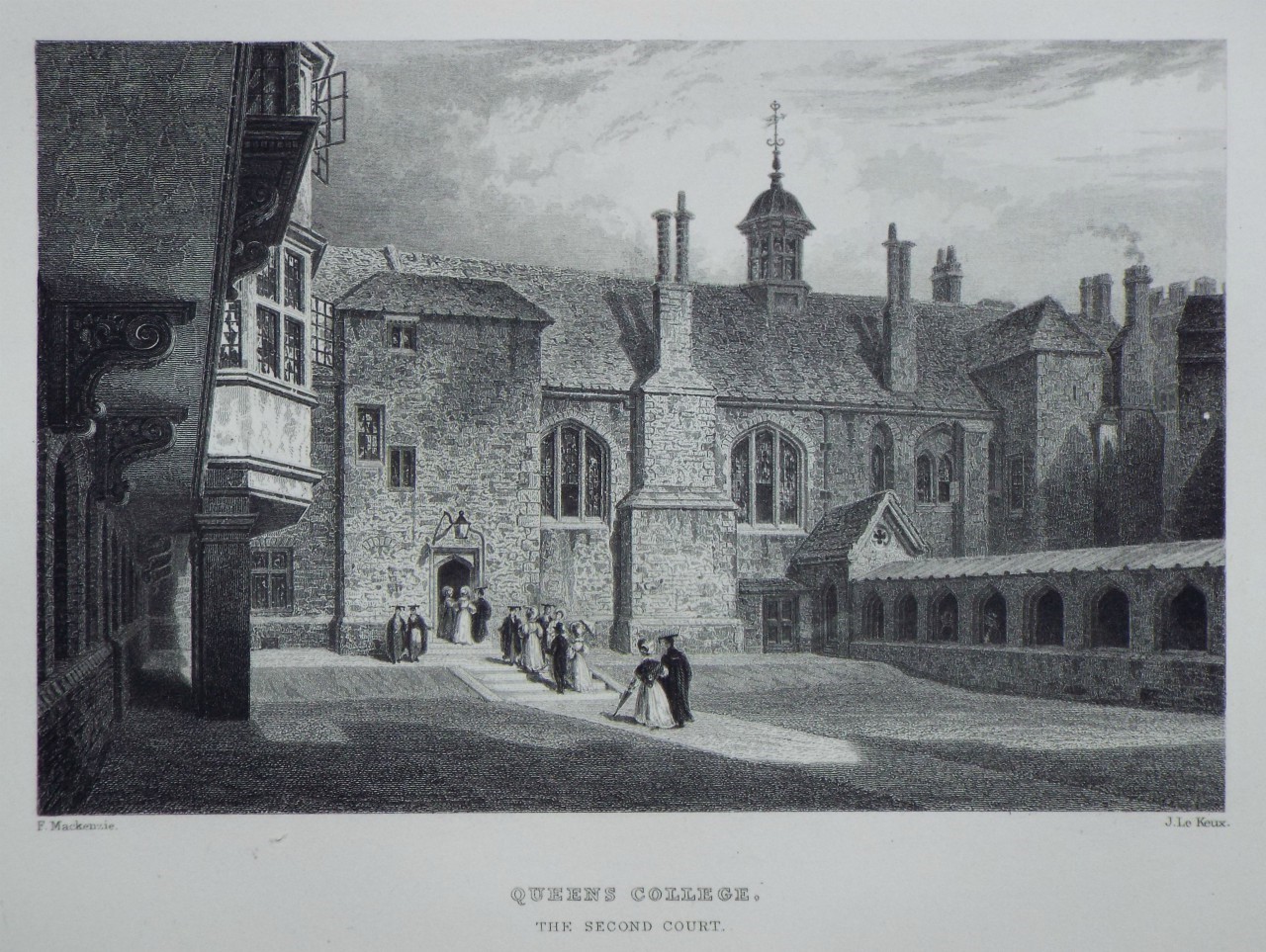 Print - Queens College. The Second Court. - Le