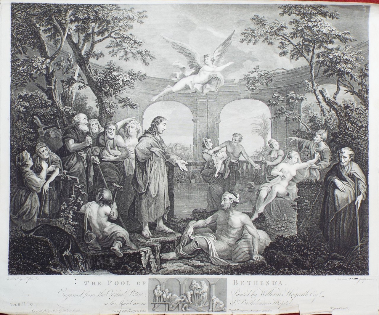 Print - The Pool of Bethesda - Hogarth