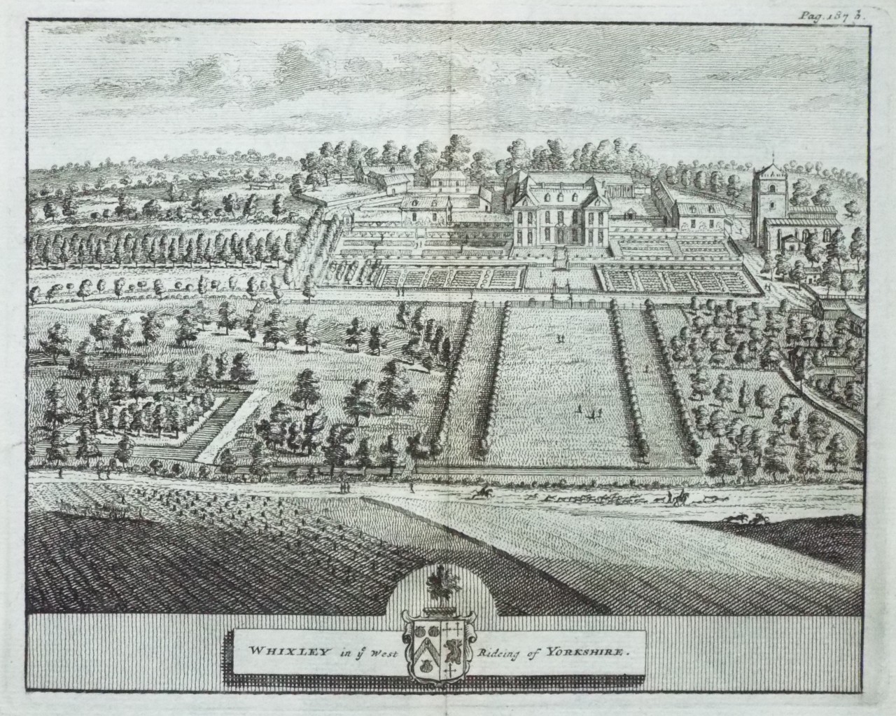 Print - Whixley in ye West Riding of Yorkshire.
