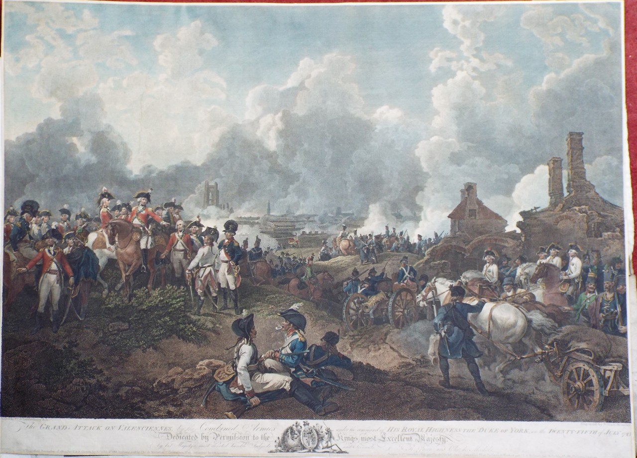 Print - The Grand Attack on Valenciennes by the Combined Armies under the Command of His Royal Highness the Duke of York, 25 July 1793. - Bromley