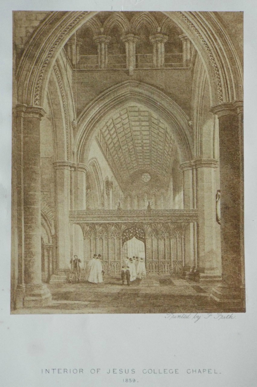 Photograph - Interior of Jesus College Chapel - 1859.