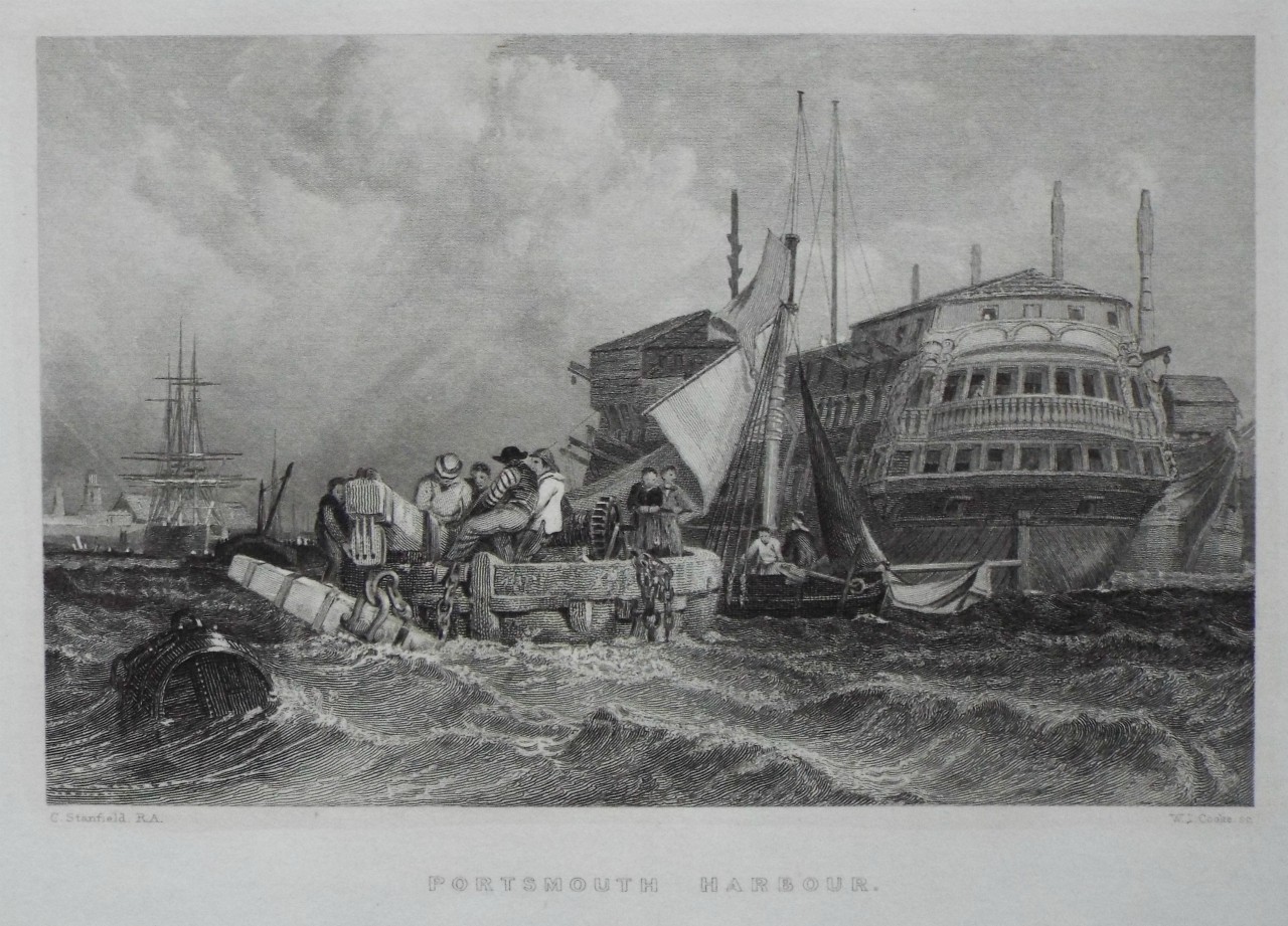 Print - Portsmouth Harbour. - Cooke