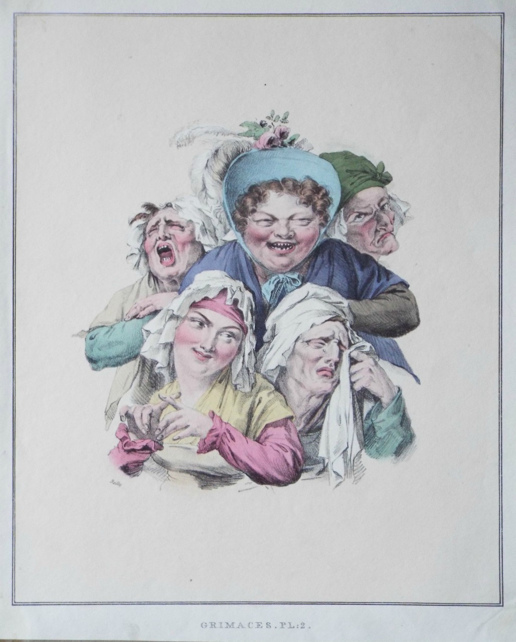 Lithograph - Grimaces. Pl: 2.