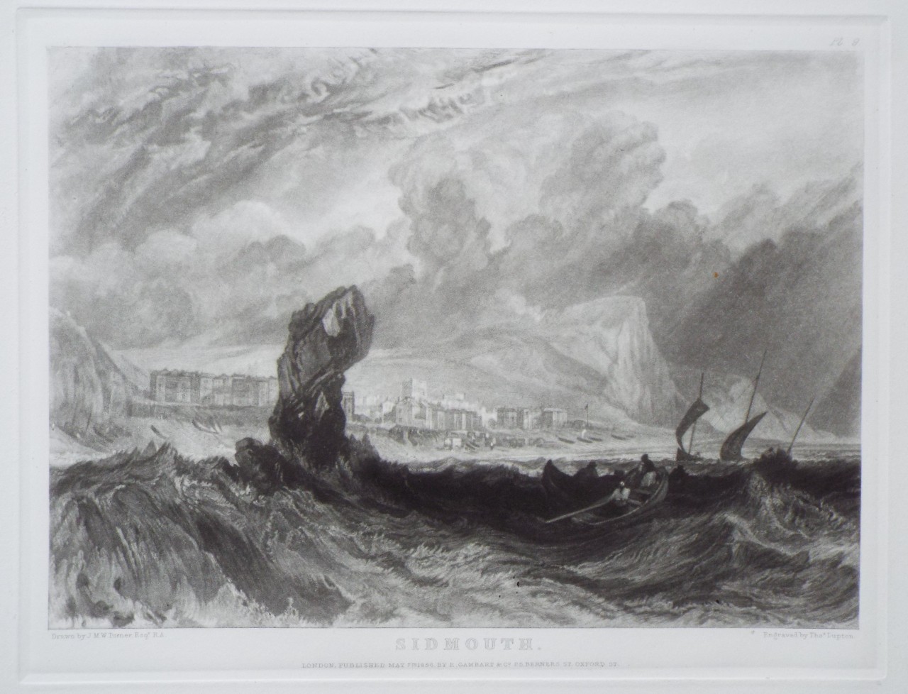 Steel mezzotint - Sidmouth. - Lupton