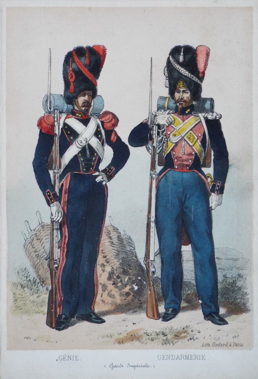 Lithograph - Genie. Gendarmerie. (Garde Imperiale.)