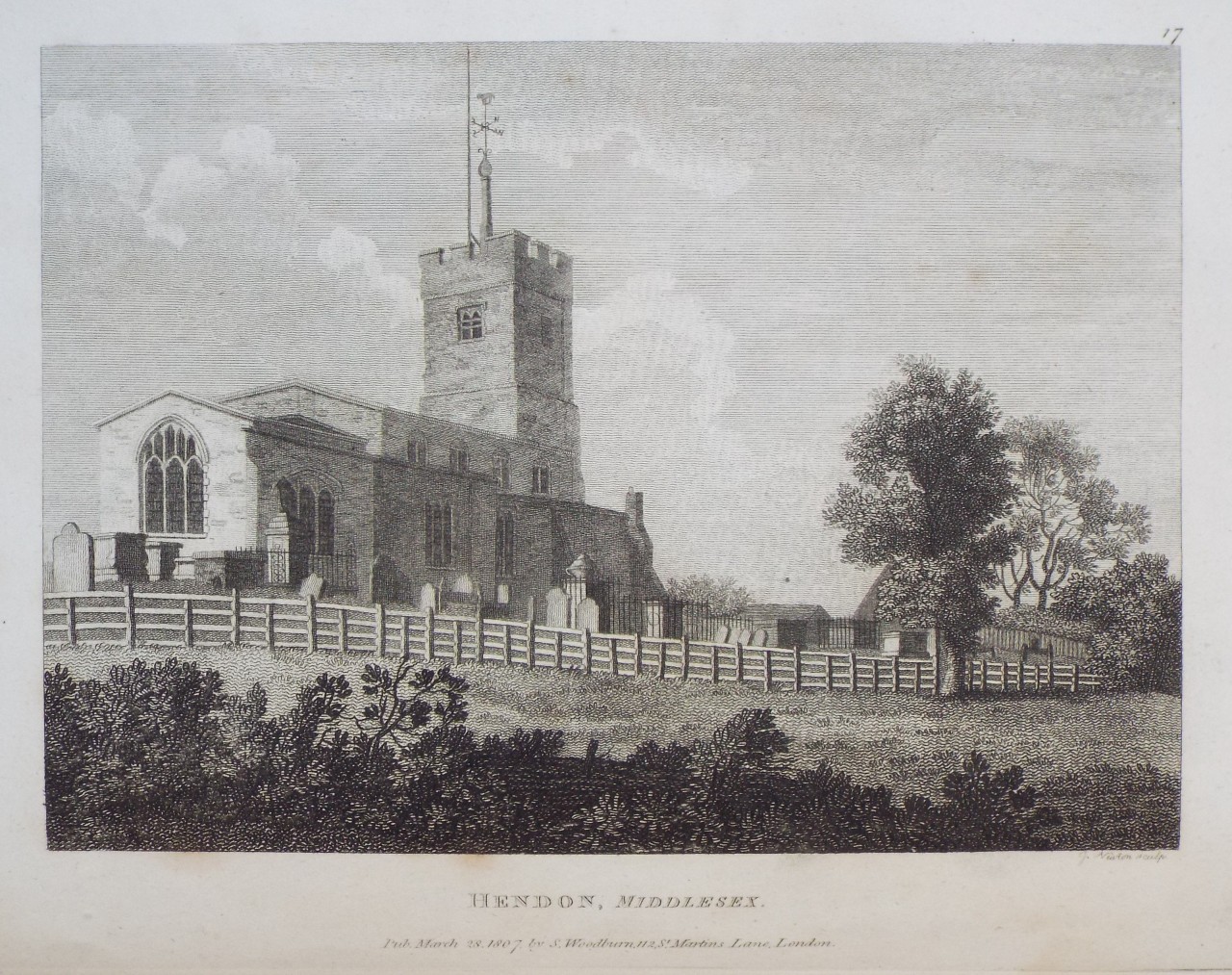 Print - Hendon, Middlesex. - Newton