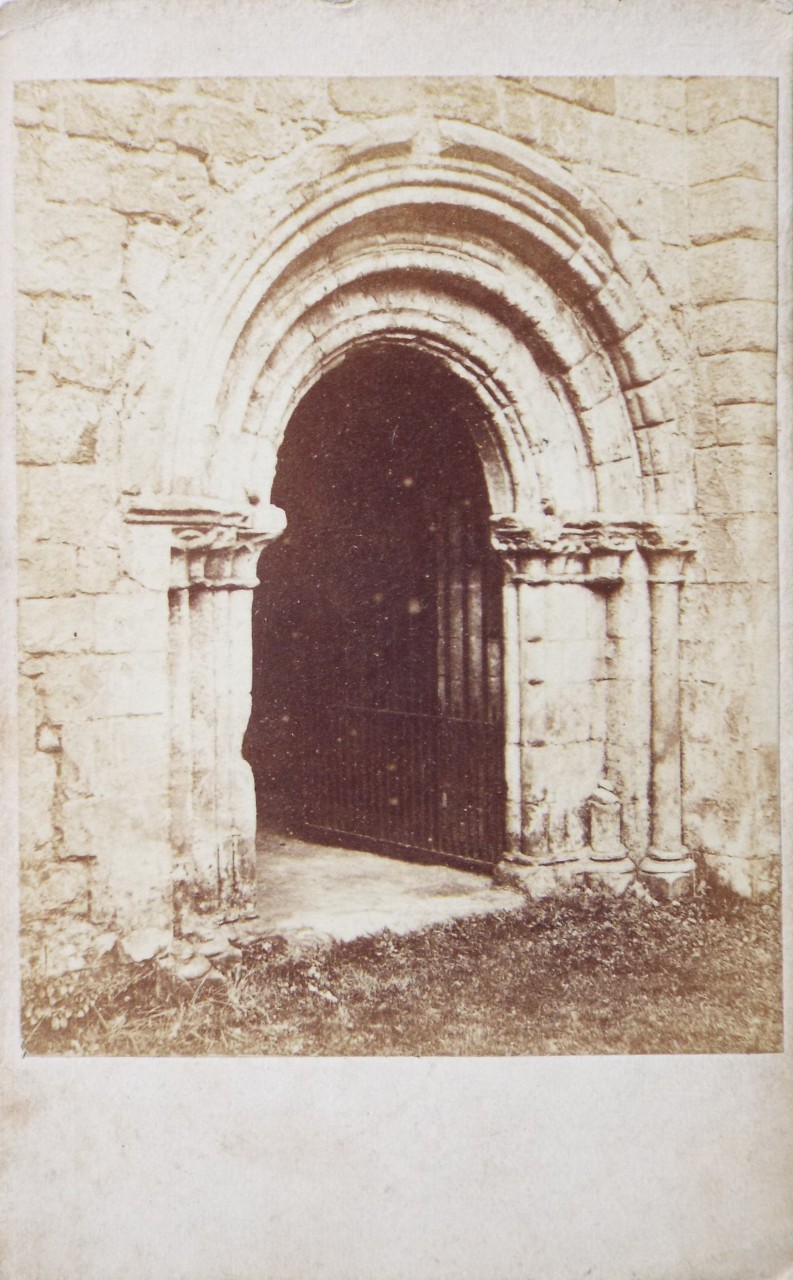 Photograph - Fountains Abbey. - Doorway in the passage from Cloister Court to the Abbot's House. 