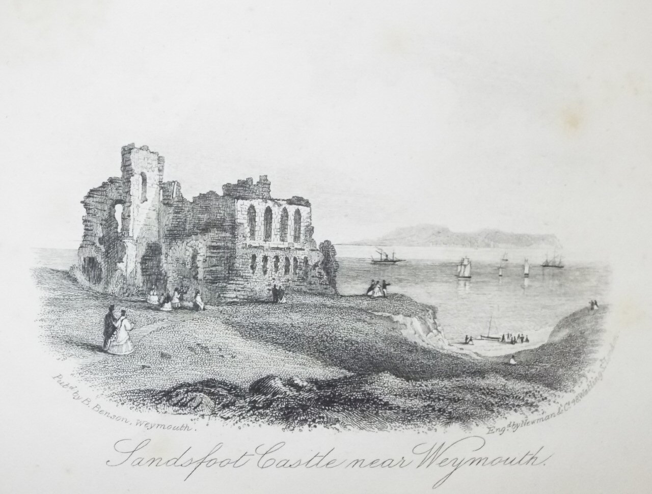 Steel Vignette - Sandsfoot Castle, near Weymouth. - Newman