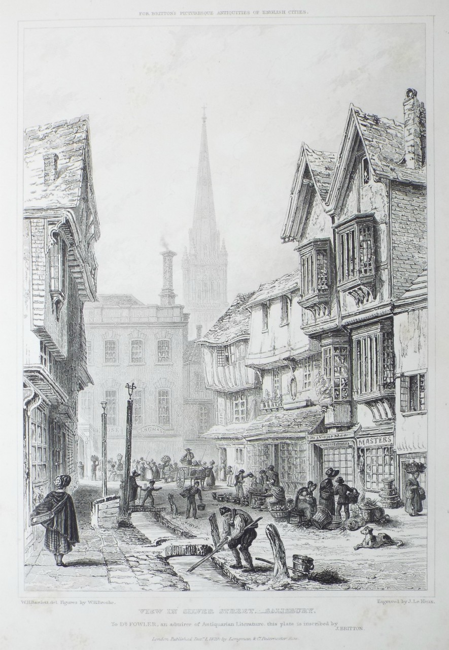 Print - View in Silver Street. Salisbury. - Le