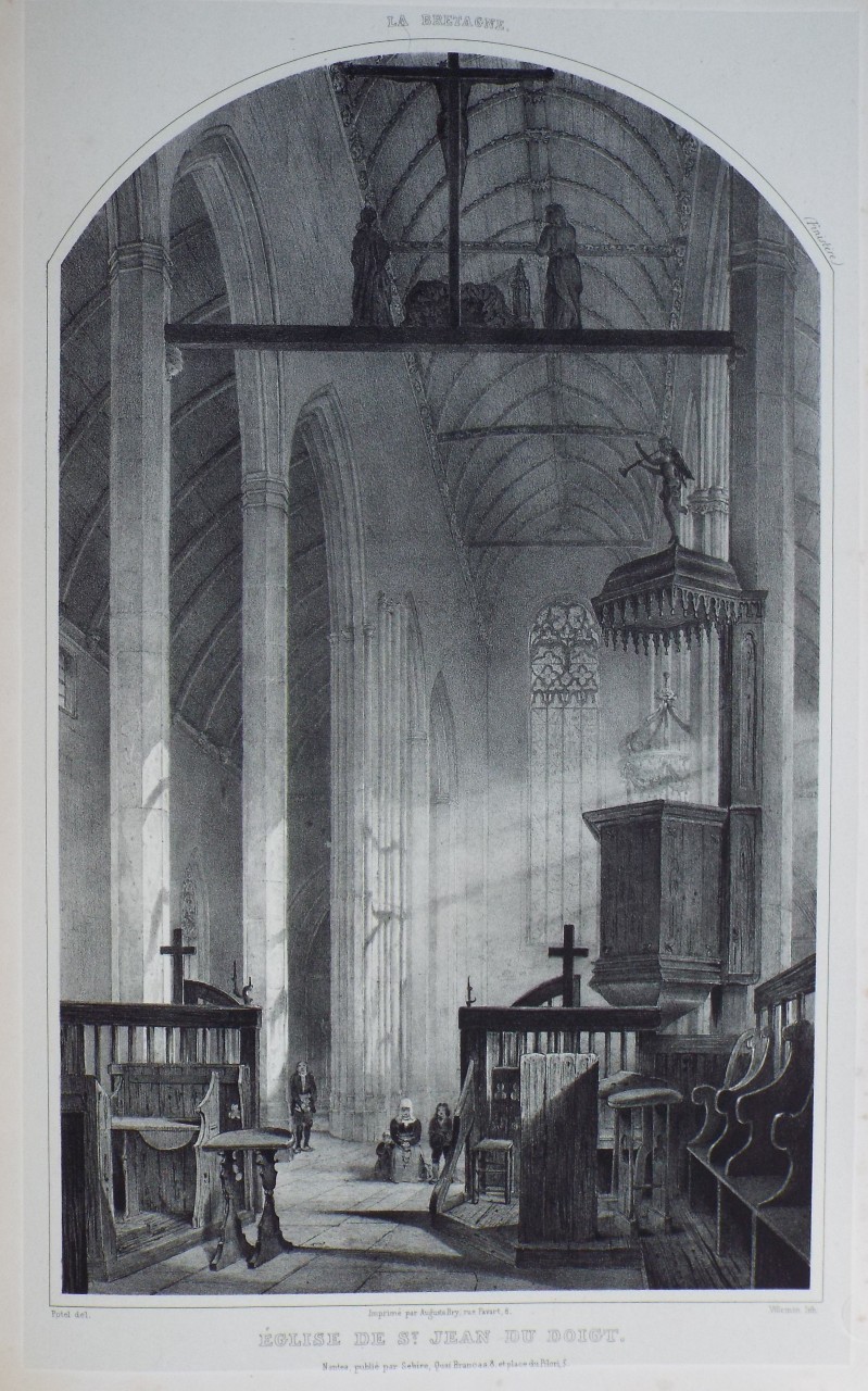 Lithograph - Eglise de St. Jean du Doigt.