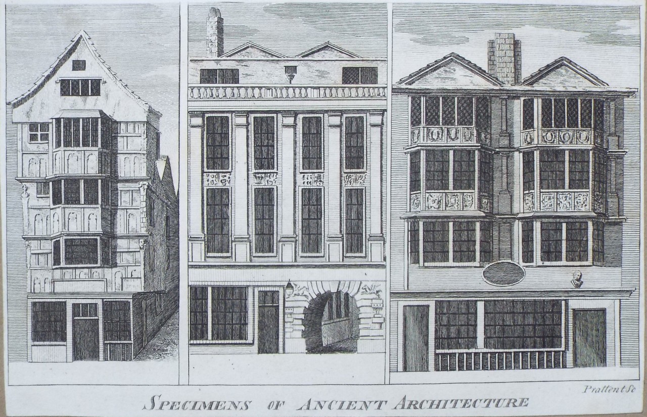 Print - Specimens of Ancient Achitecture. - 
