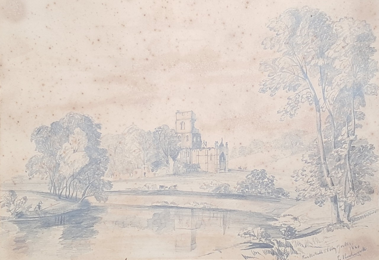 Pencil drawing - Kirkstall Abbey