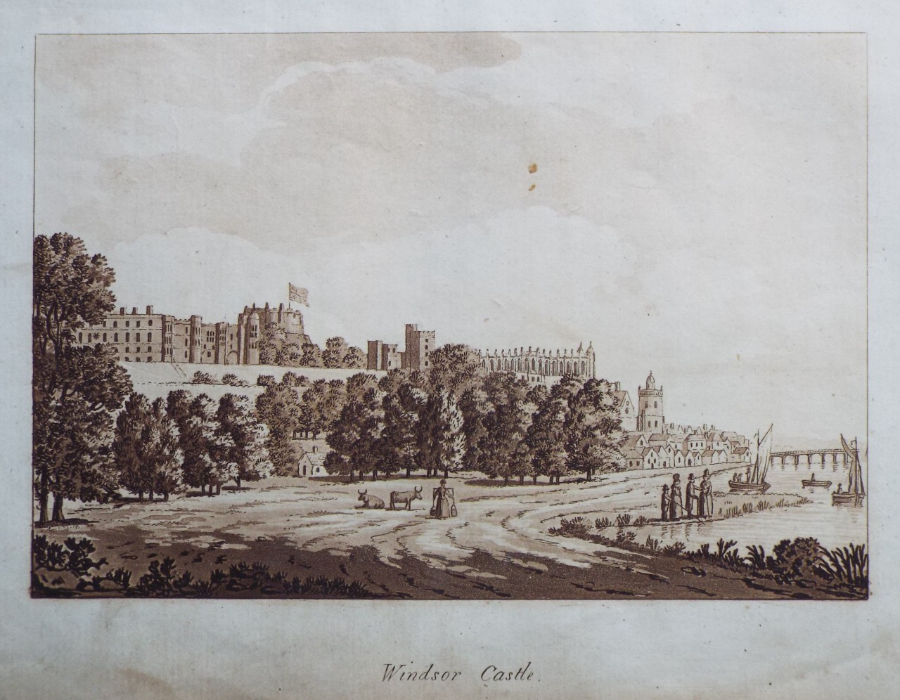 Aquatint - Windsor Castle. - Ireland