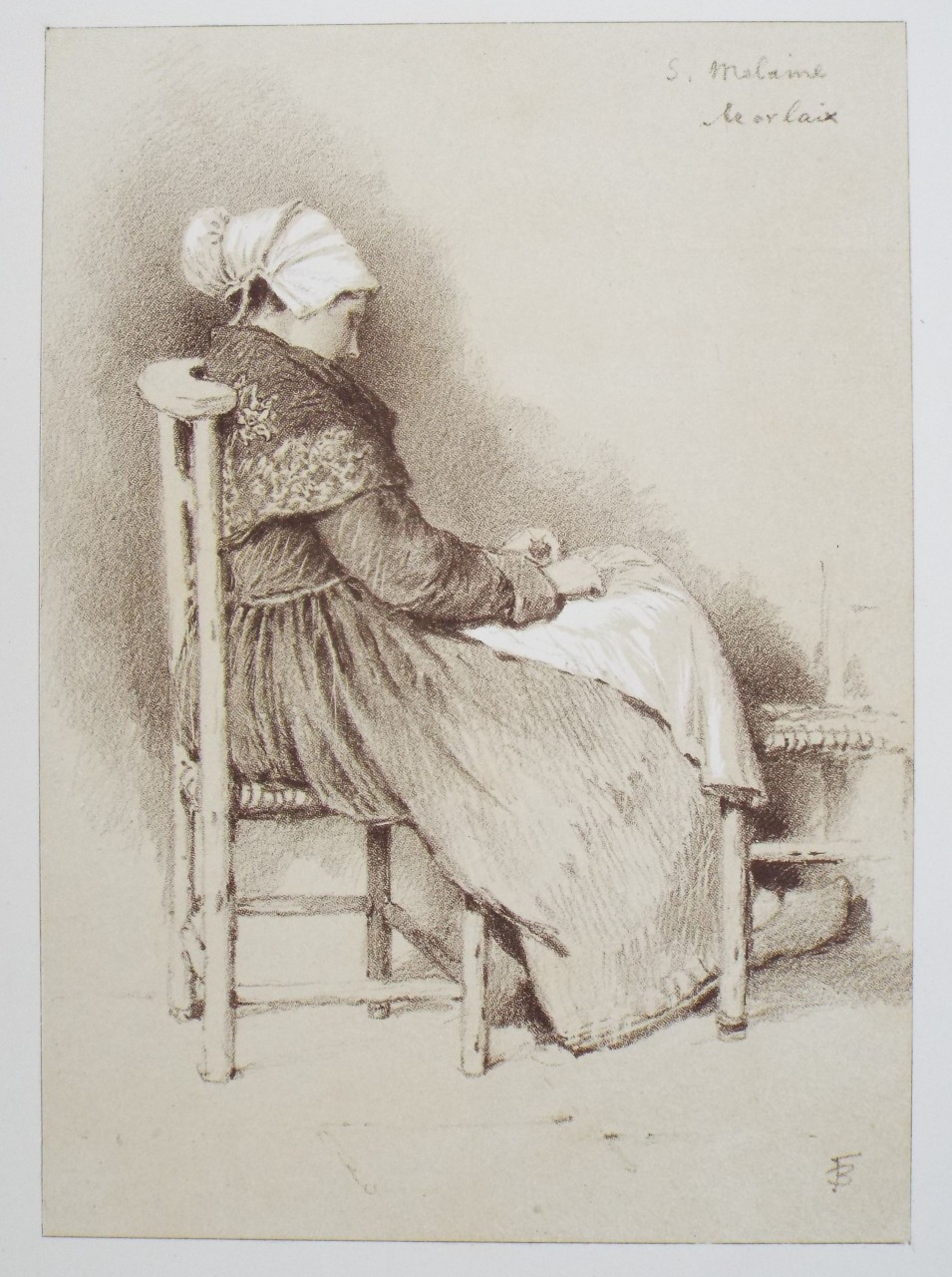 Lithograph - St. Melaine. Morlaix. - Foster
