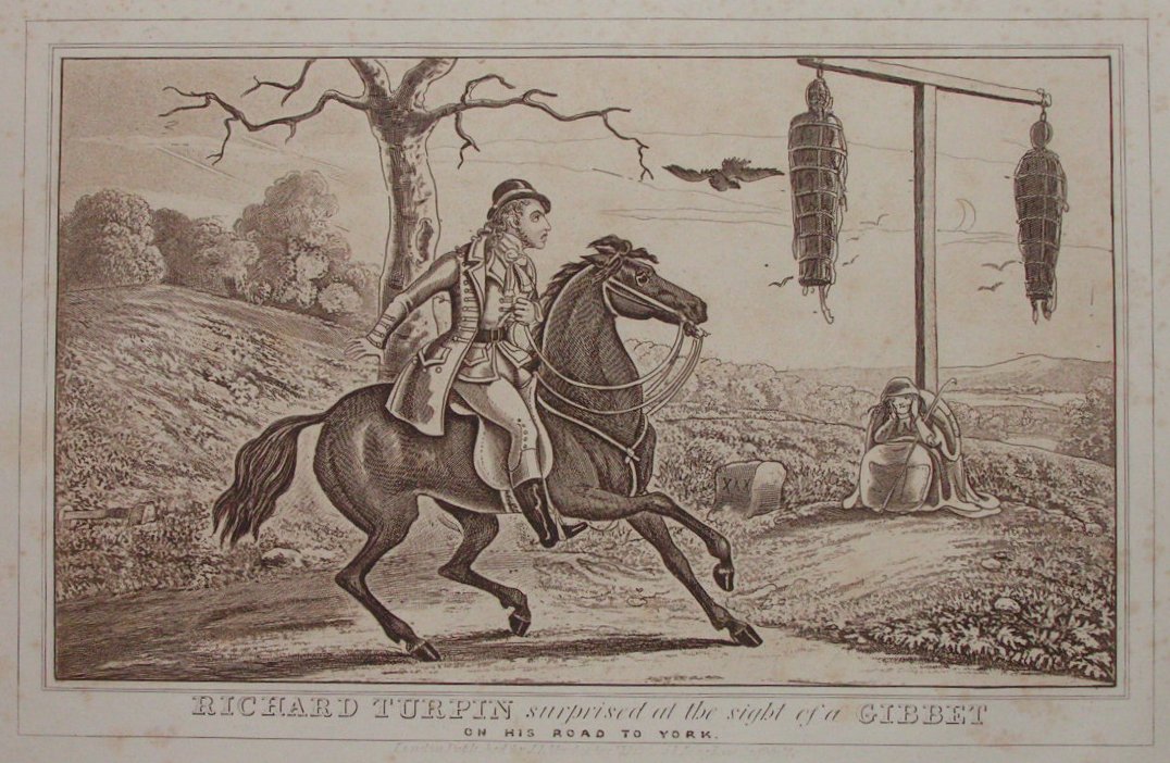 Print - Dick Turpin Surprised at the sight of a Gibbet