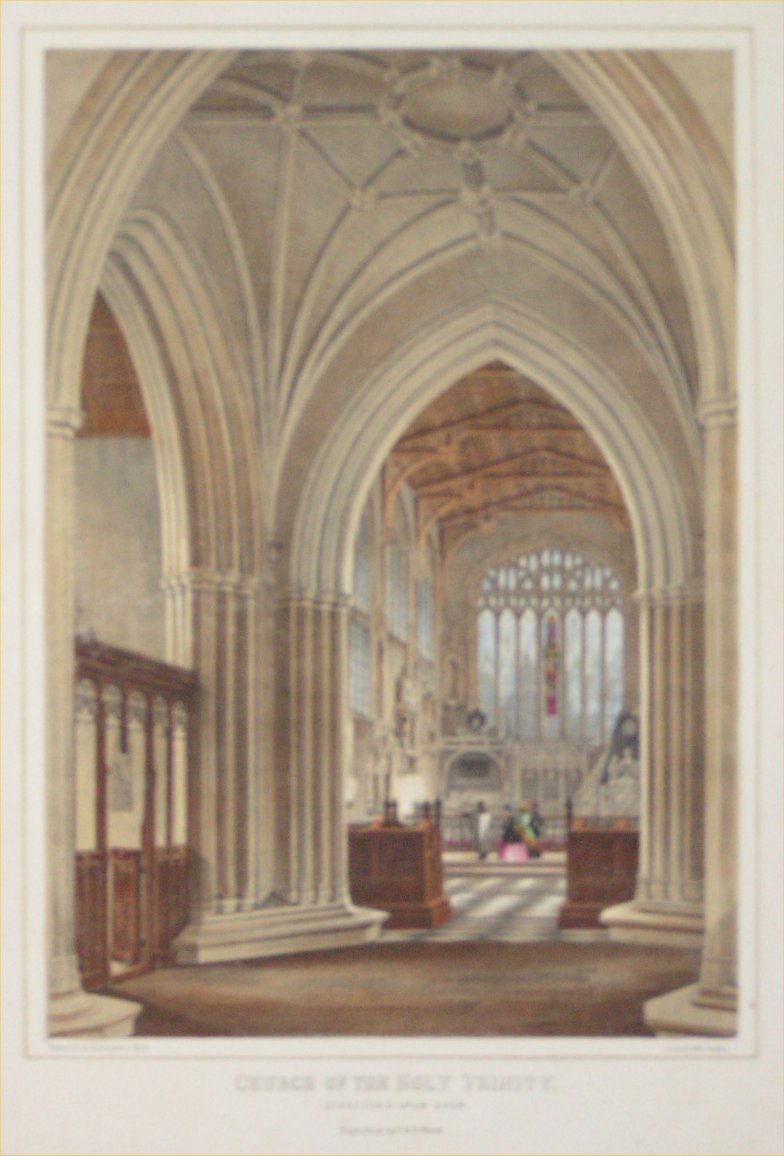 Lithograph - Church of the Holy Trinity. Stratford-upon-Avon. - Graf