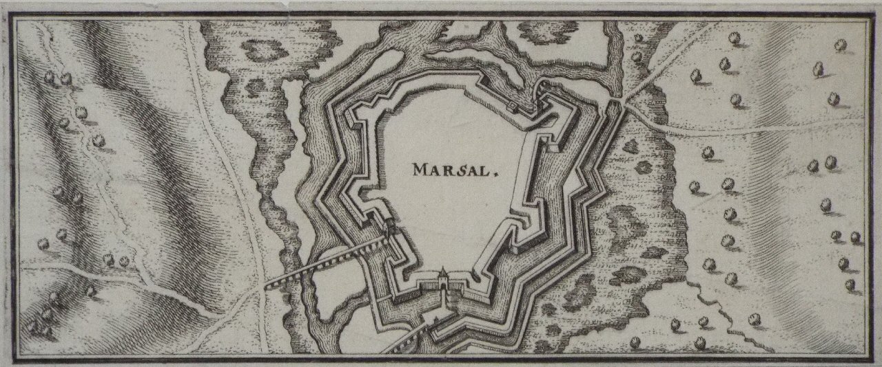 Map of Marsal - Marsal