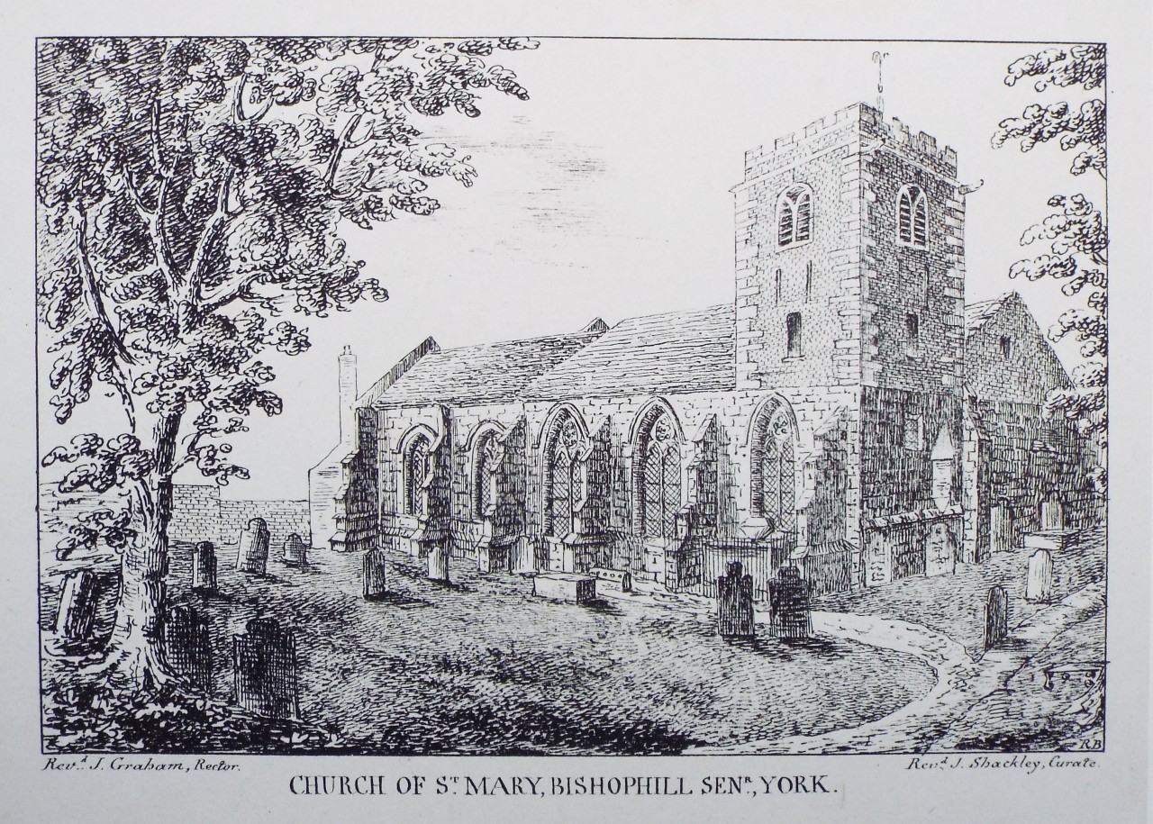 Lithograph - Church of St. Mary, Bishopshill Senr., York.
