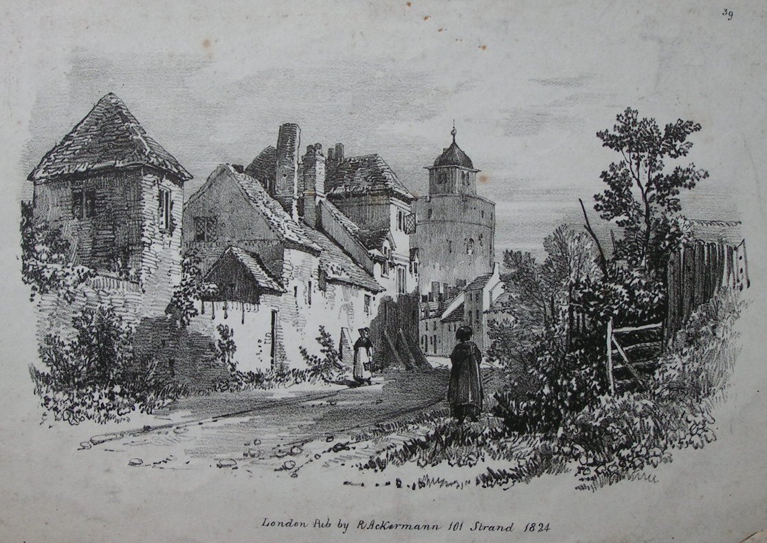 Lithograph - (Village Street)