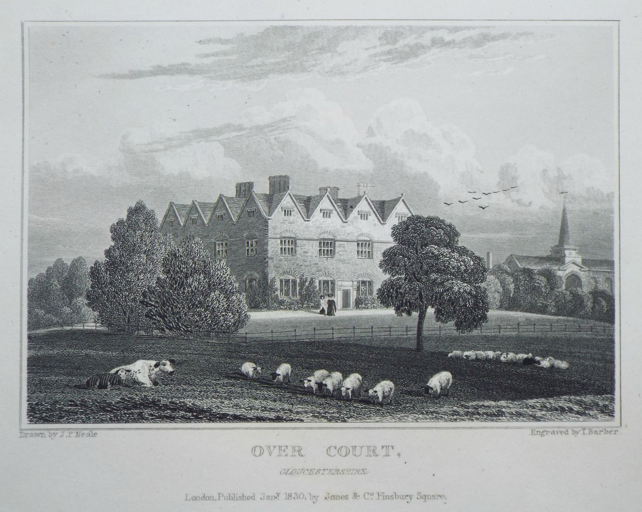 Print - Over Court, Gloucestershire. - Barber