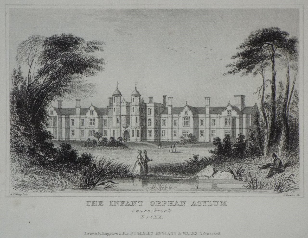 Print - The Infant Orphan Asylum Snaresbrook Essex - Davies