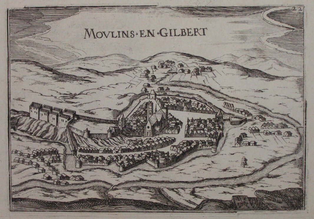 Map of Moulins en Gilbert - Moulins en Gilbert