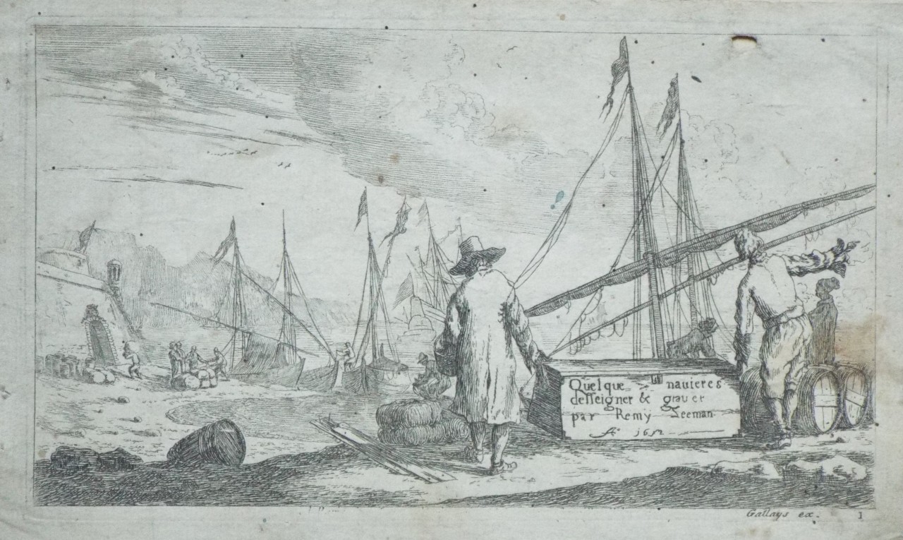Etching - Quelque navieres desseigner et graver par Remy Zeeman 1652 - Nooms
