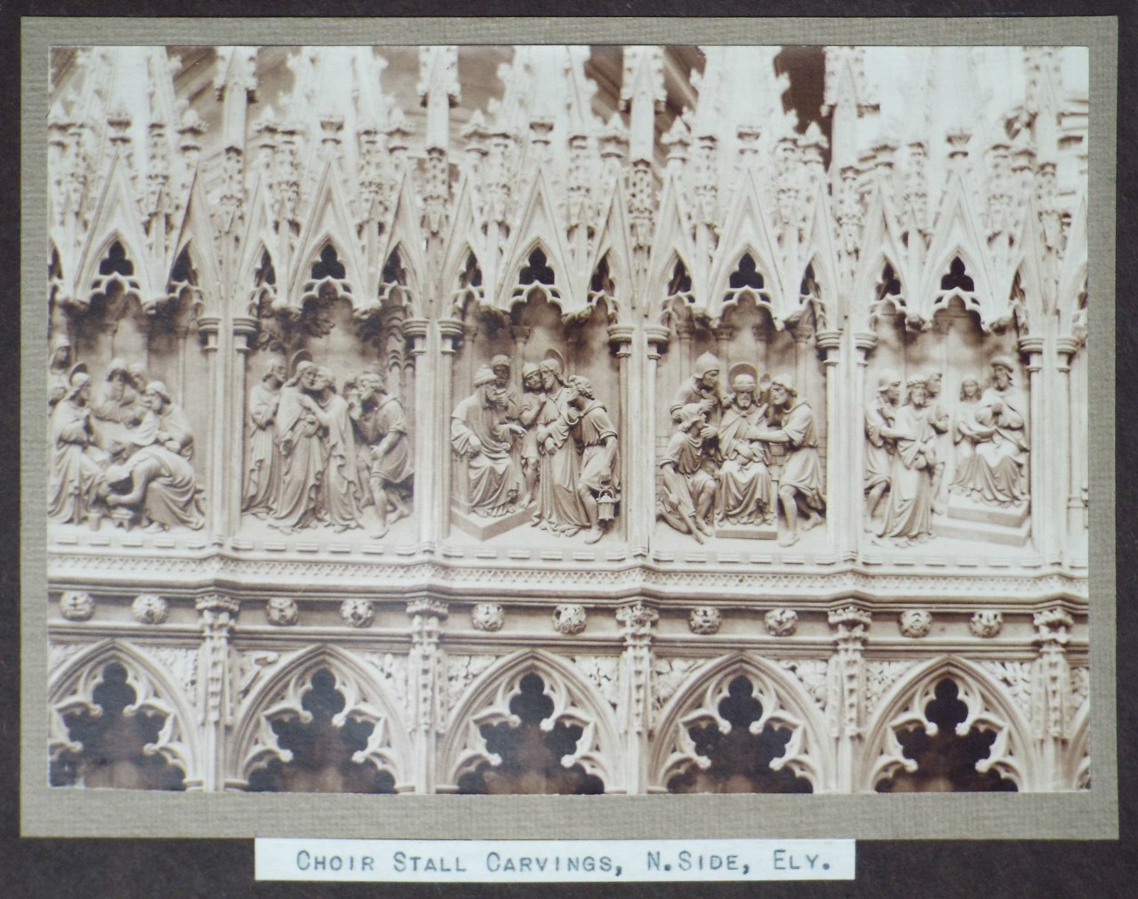 Photograph - Choir Stall Carvings, N. Side, Ely.
