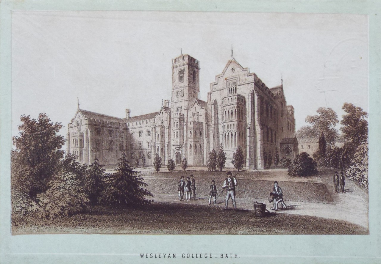 Lithograph - Wesleyan College, Bath. - T.