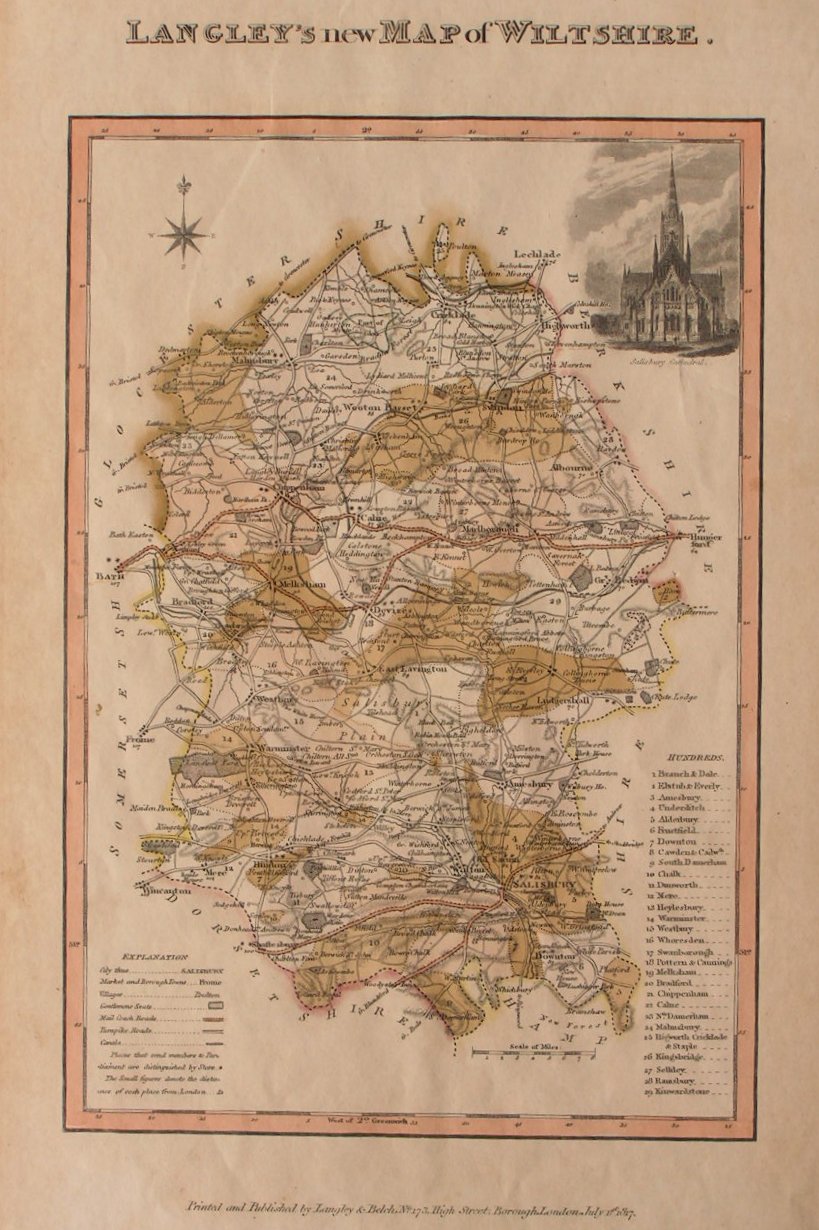 Map of Wiltshire - Langley