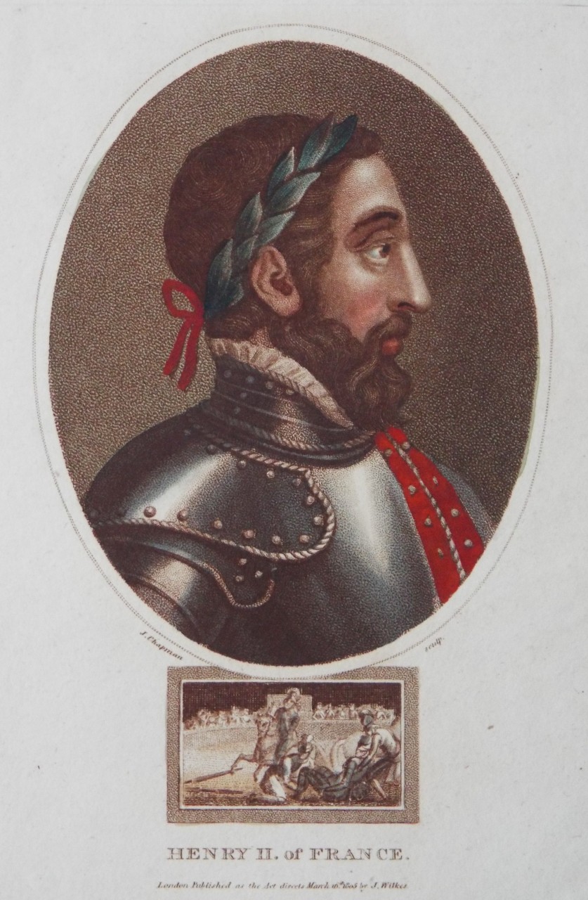 Stipple - Henry II. of France. - Chapman