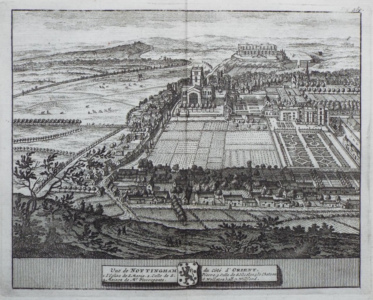 Print - Vue de Nottingham du cote de l'Orient.