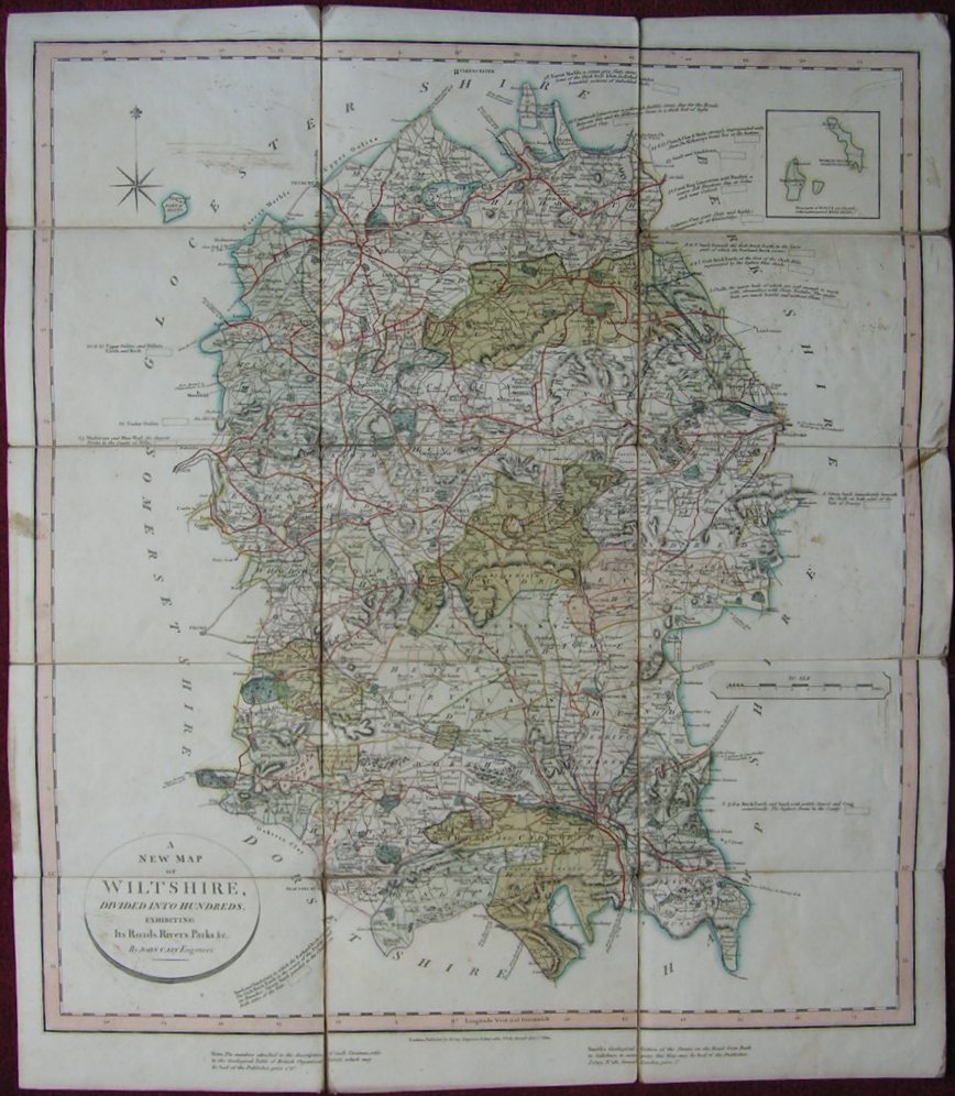 Map of Wiltshire - Cary