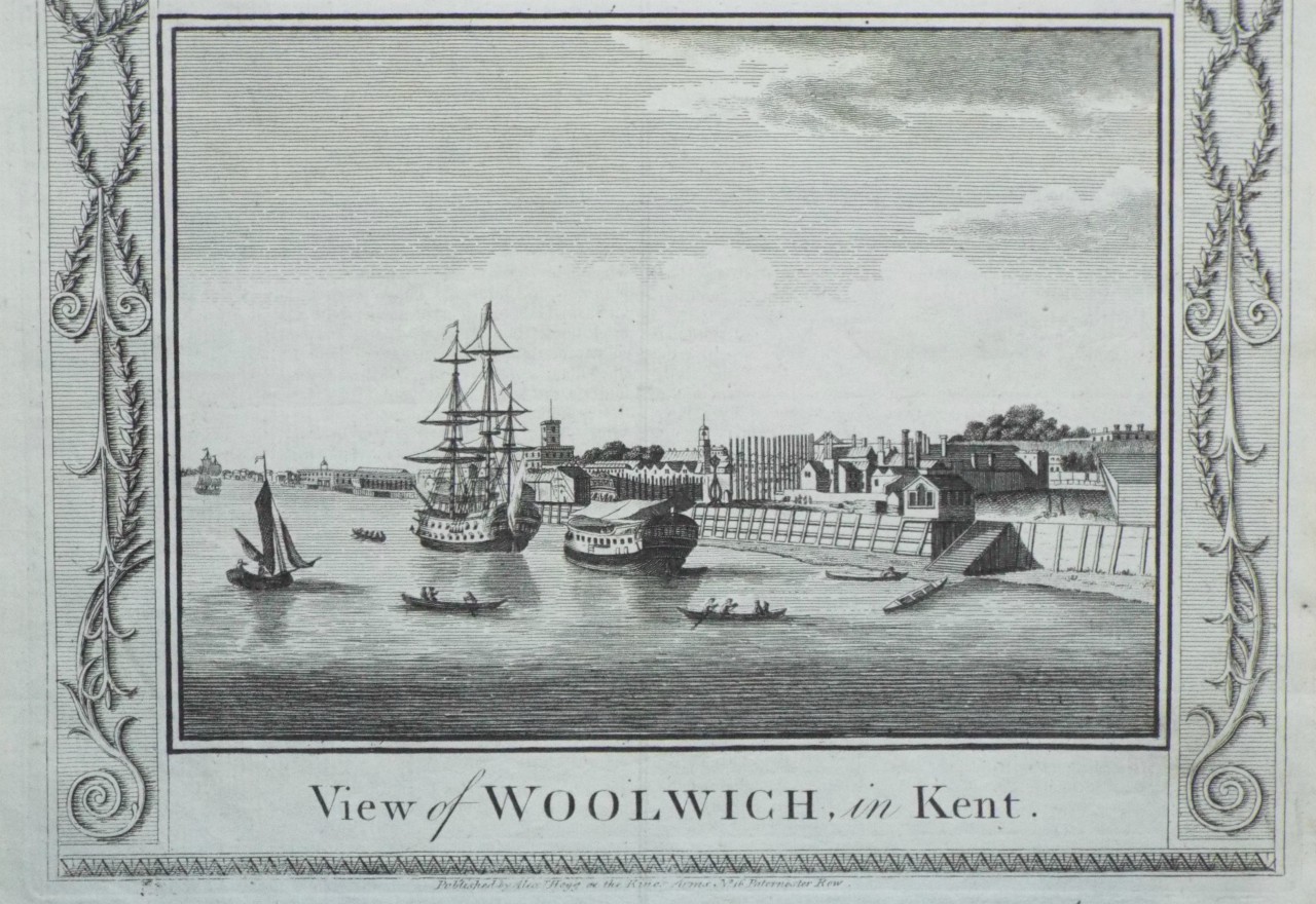 Print - View of Woolwich, in Kent.