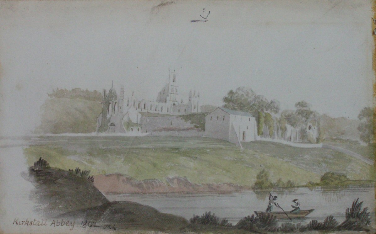 Watercolour - Kirkstall Abbey 1802