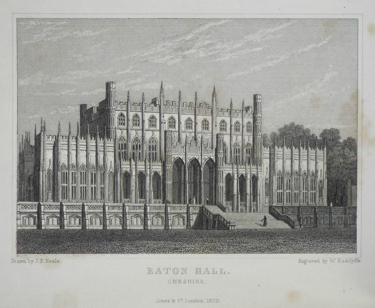 Print - Eaton Hall, Cheshire. - Radclyffe