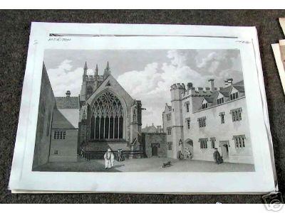 Print - Merton College and Chapel