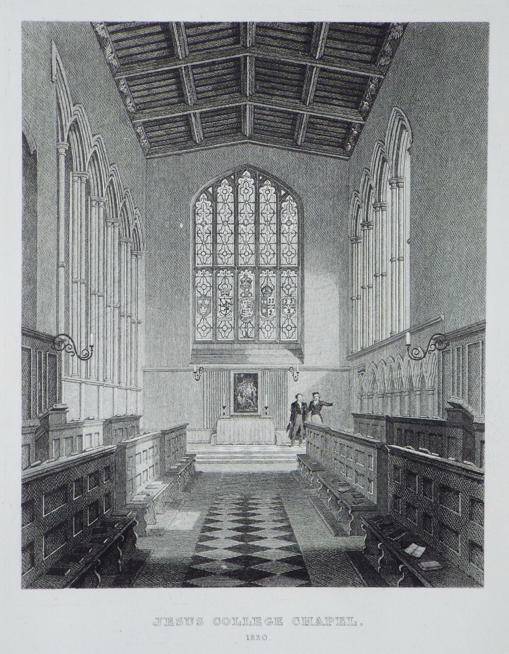 Print - Jesus College Chapel. 1830.