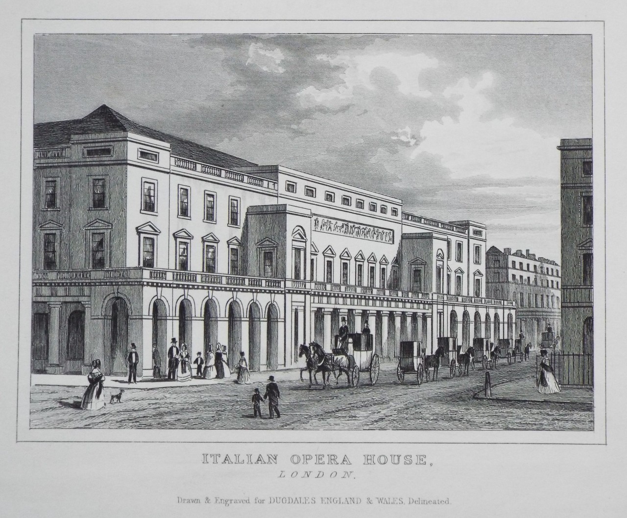 Print - Italian Opera House, London.