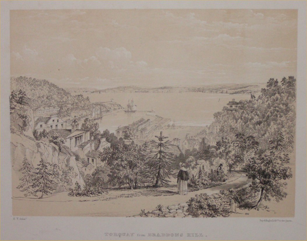 Lithograph - Torquay from Braddons Hill