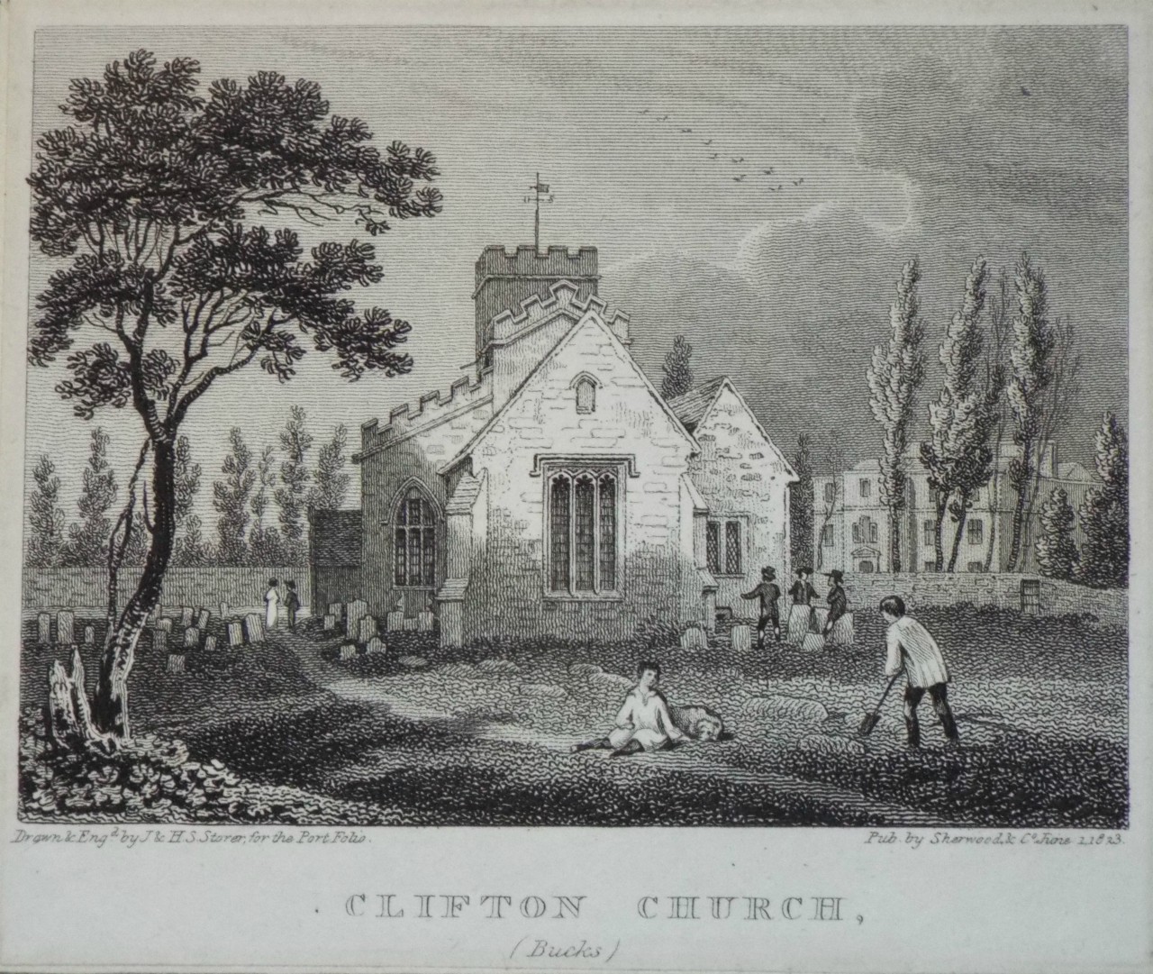 Print - Clifton Church, (Bucks) - Storer