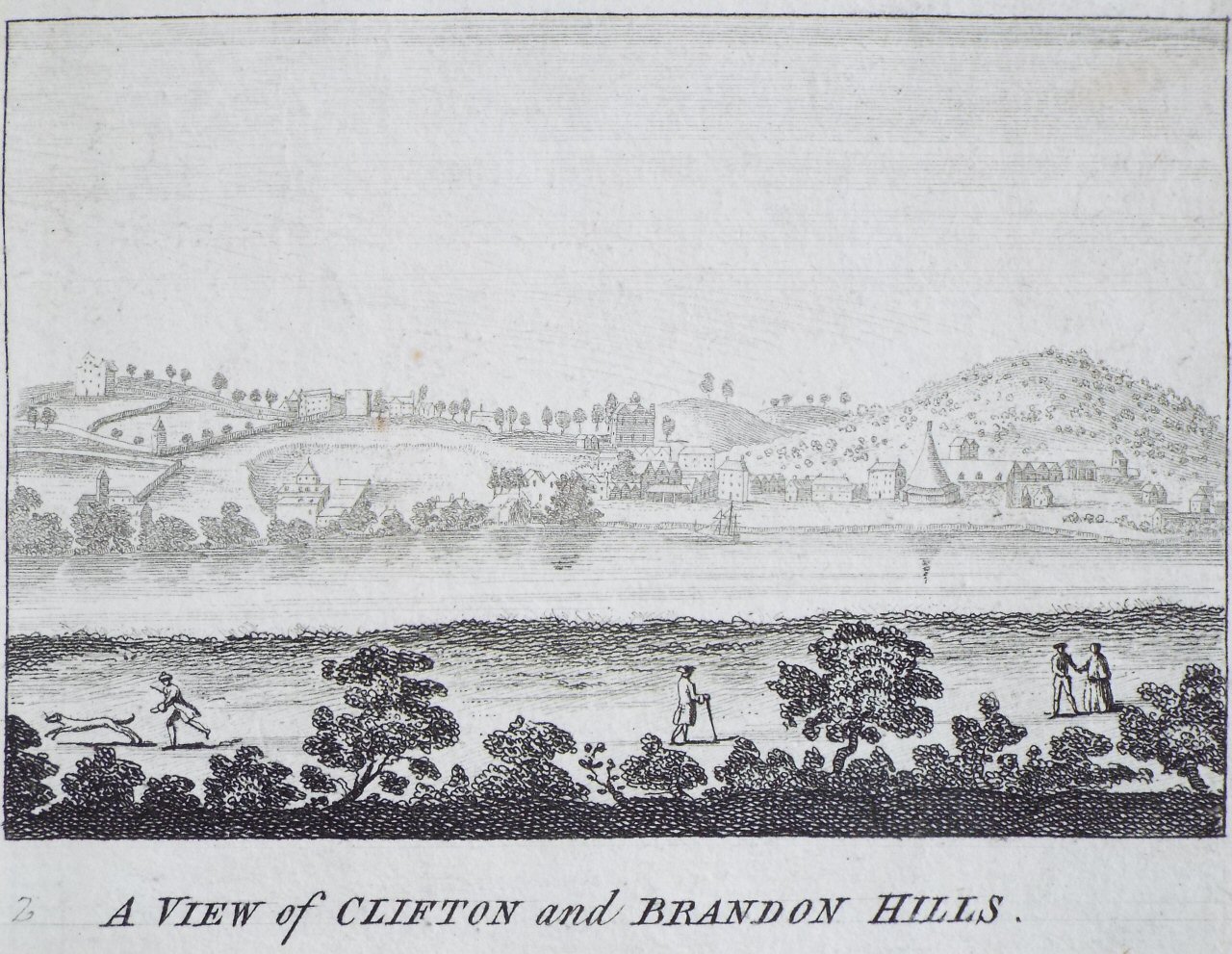 Print - A View of Clifton and Brandon Hills.